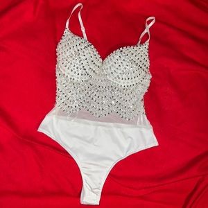 Windsor Mesh Bling bodysuit size small